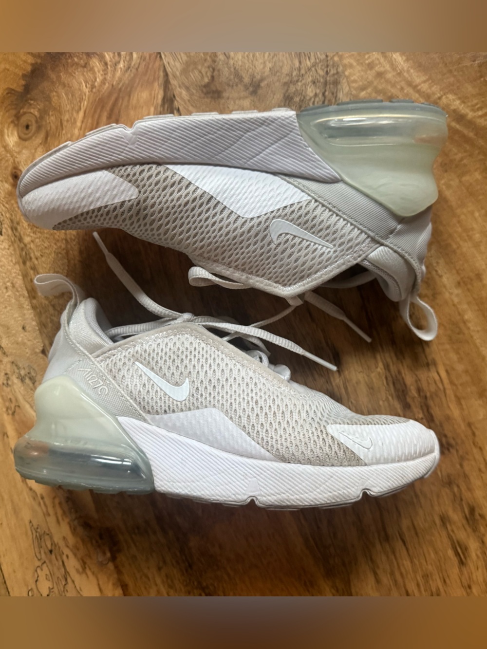 Nike Air Max 270 White Kids Sneakers Shoes Size 1Y